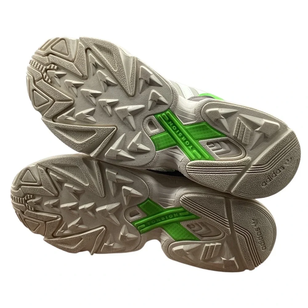 Adidas Yung-96 Mens Grey Crystal White Shock‎ Lime Sneakers F97177